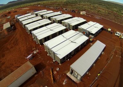 rapid response accomodation buildings arial view