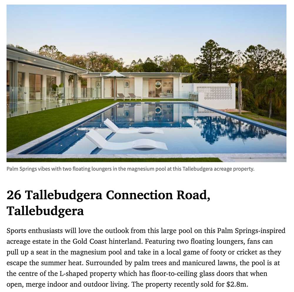 lea design studio Tallebudgera pool